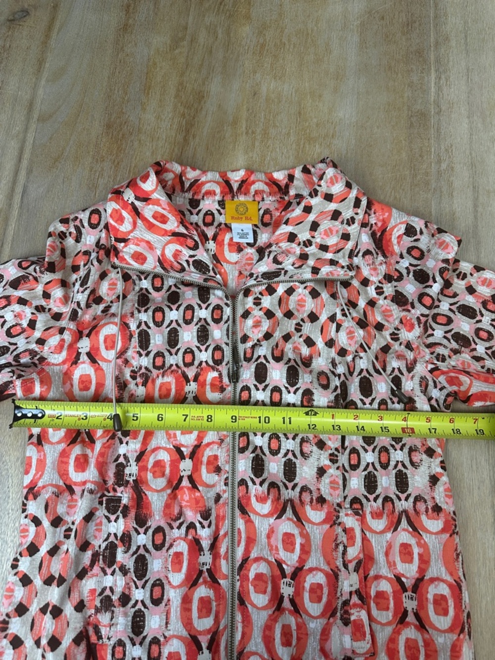 Ruby Rd. Geometric Patterned Zip-Front Jacket - Picture 7 of 10